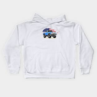 Blue Bronco USA Print Kids Hoodie